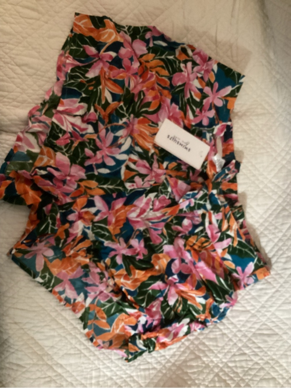 Swimsuits For All Floral Coverup in Pink, Orange, Green, Blue